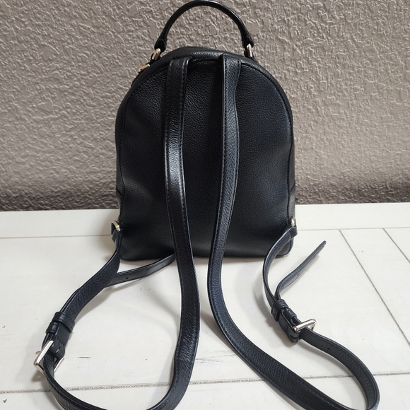 Kate Spade Black Pebbled Leather Mini Backpack Purse with Gold Hardware - Picture 5 of 11